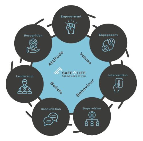The 7 Safe4Life principles, as listed to the left.